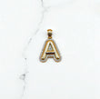 10K Yellow Gold Letter A  Pendant With Diamond 0.57Ct / 5.7gr