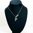 10K Yellow Gold Diamond Letter P Pendant / 4.6gr