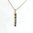 14K Yellow Gold Luxury Pendant With Sapphire / 2gr