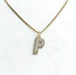10K Yellow Gold Letter P Pendant With Diamond 0.77Ct / 5.3gr