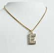 10K Yellow Gold Letter E Pendant With Diamond 1.05Ct / 6.2gr