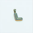 10K Yellow Gold Letter L Pendant With Diamond 0.47 / 4gr