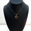 14K Three Colour Gold Heart Jewelry Set With Diamond / 4.7gr