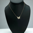14K Yellow - White Gold Diamond Butterfly Jewelry Set 0.49Ct / 2.8gr