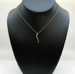 14K Yellow Gold Diamond Necklace Jewelry Set / 2.5gr