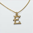 Letter E Pendant 14K Yellow Gold With Diamond / 4.3gr