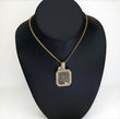 14K Yellow Gold Diamond Square Pendant 2.17Ct / 10.3gr
