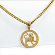 Leo Sign Pendant 10K Yellow Gold With Diamond / 1.37Ct Dia / 6gr