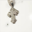 18K Yellow Gold Cross Pendant With Diamond 0.82Ct / 6.7gr