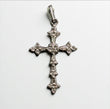 Diamond Cross Pendant 10K White Gold / 1.5gr