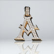 Letter A Pendant 10K Yellow Gold With Diamond / 4.2gr