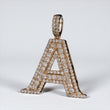Letter A Pendant 14K Yellow Gold With Diamond / 6.2gr