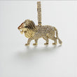 14K Yellow Gold Diamond Lion Pendant 0.60Ct Dia / 2.1gr