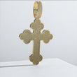 10K Yellow Gold Diamond Cross Pendant 1.89Ct Dia / 12.7gr