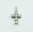 14K Yellow Gold Lab Diamond Cross Pendant 8.55Ct Lab Dia Vs / 6.48gr / 1.7in
