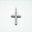14K White Gold Lab Diamond Cross Pendant 6.05Ct Lab Dia Vs / 7.07gr / 2in