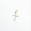 14K Yellow Gold Diamond Cross Pendant Ct Dia / 0.27gr