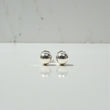 18K White Gold Smooth Ball Stud Earrings / 0.78gr / 7mm