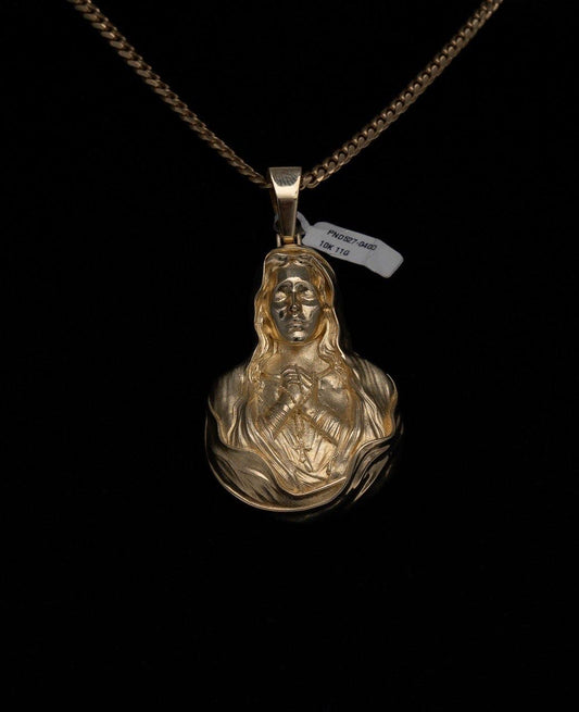 Virgen Maria Pendant 10K Yellow Gold / 11.1gr