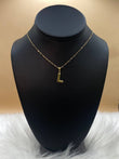 14K Yellow Gold Letter L Jewelry Set / 3.4gr