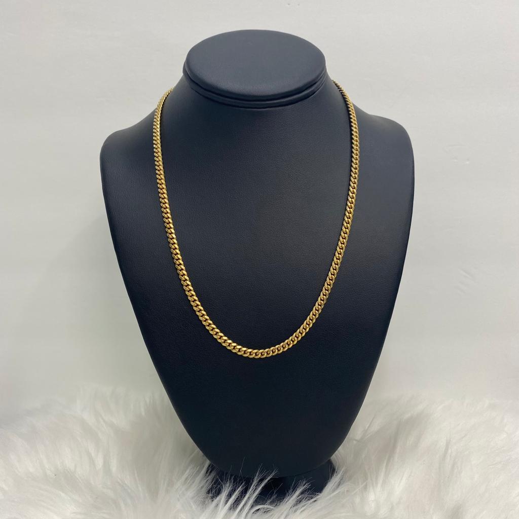 10K Yellow Gold Micro Cuban Chain / 32gr / 4.5mm / 20in