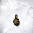 18K Yellow Gold Arcangel San Miguel Pendant With Black Zircons / 12gr