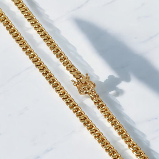 14K YG Cuban Links Chain / 78gr / 6mm / 24in /