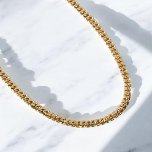 14K YG Cuban Links chain / 81.8gr / 6.4mm / 24in /