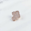 10K RG Reverse Diamond Cross Rings / 7.7gr / Sz 10 / D-2.15Ct
