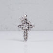 10K WG Lab Diamond Cross Pendant / 6.92gr / 2in / 4.19 CTTW Lab VS / E-F
