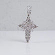 10K WG Lab Diamond Cross Pendant / 10.75gr / 2in / 4.50 CTTW Lab VS / E-F