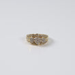 10K YG Diamond Luxury Flowers Rings / 3.7gr / Sz 7 / Ct Dia