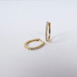 14K YG Diamond Fashion Hoop Earrings / 2.5gr / 0.6in / 0.50Ct Dia