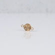 18K YG Letter G Textured Circle Ironwork / 0.25 / 7mm /