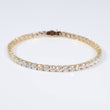 14K YG Lab Diamond Tennis Bracelet / 8.6gr / 4.1mm / 7in / 11.22Ct Lab / VS / F