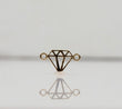 18K YG Diamond  Ironwork / 0.38gr / 0.4in /