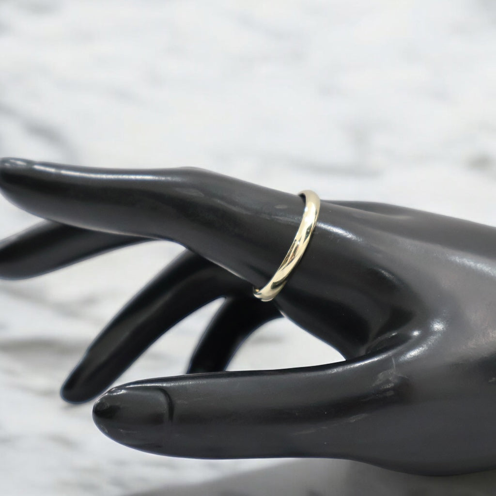 14K YG Luxury Engagement Ring / 1.88gr / 3mm / Sz 11