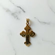 14K Yellow - White Gold Cross Pendant / 1.4gr