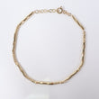 14K YG Cylinder - Diamond Cut Balls Bracelet / 3.4gr / 2mm / 7.5in /