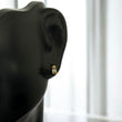 18K Yellow Gold Luxury Stud Earrings With Zircons / 0.54gr / 4mm