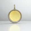 10K Yellow Gold Diamond Memorial Double Photo Pendant 1.19Ct Dia / 18.42gr / 2.3-1.7in
