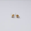 14K Yellow Gold Women Stud Earrings / 1gr
