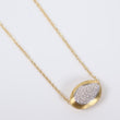 18K YG Marco Bicego Confetti Isola Diamond Pendant Necklace Set Jewelry / 7.93gr / 2mm / 17in / Vs 1