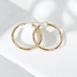 14K YG Fashion Hoop Earrings / 4.12gr / 1.6in /