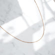 14K Rose Gold Minicuban Chain / 0.8gr / 0.9mm / 18in