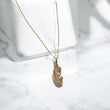 18K Yellow Gold Virgin Face Jewelry Set With Zircons / 2.79gr / 15in
