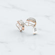 14K White Gold Luxury Stud Earrings With Diamonds / 6.5gr