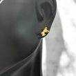 18K Yellow Gold Dog Stud Earrings / 0.6gr