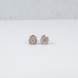 14K YG Diamond Round Stud Earrings / 2gr / 7mm / D-0.75Ct