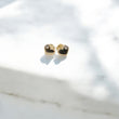 14K YG Fashion Heart Stud Earrings / 1gr / 7mm /